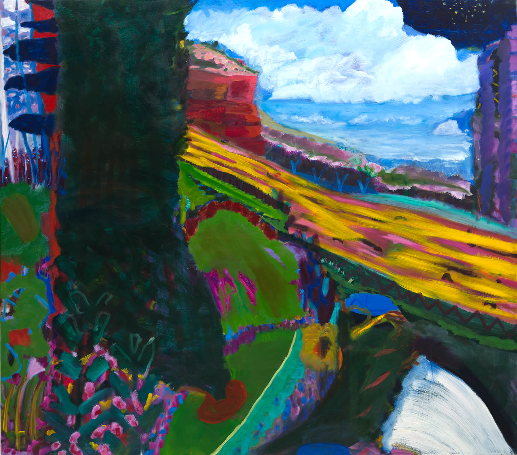 A Measure of Small Things, 2024, 60 x 68 inches, oil on canvas - painting by Julian Hatton A Measure of Small Things, 2024, 60 x 68 inches, oil on canvas - painting by Julian Hatton